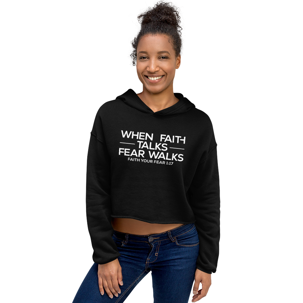 Faith Talk Crop Hoodie