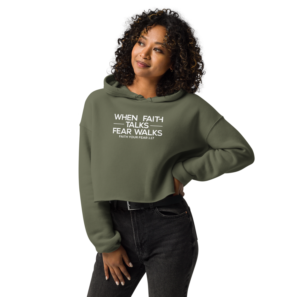 Faith Talk Crop Hoodie