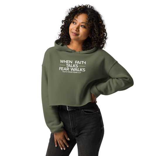 Faith Talk Crop Hoodie
