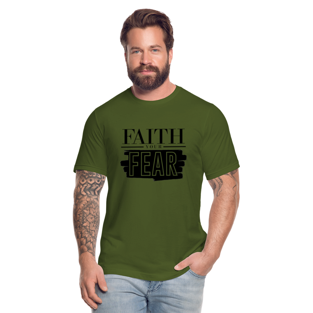 Faith Your Fear Unisex Jersey T-Shirt by Bella + Canvas - olive
