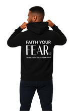 Load image into Gallery viewer, Faith Your Fear Unisex Eco Raglan Hoodie
