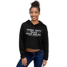 Load image into Gallery viewer, Faith Talk Crop Hoodie
