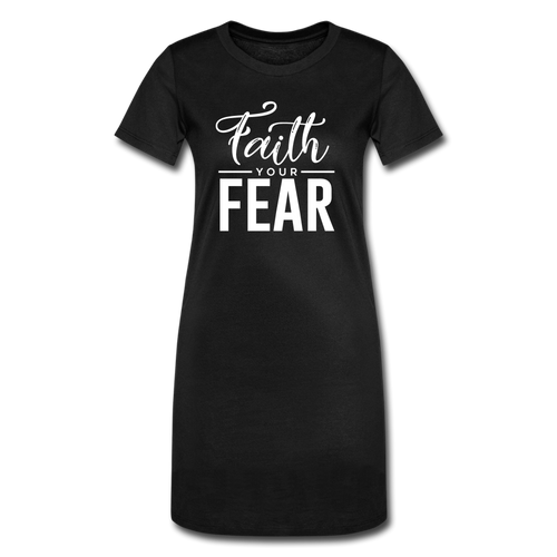 Faith Your Fear Women's T-Shirt Dress - black