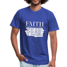 Load image into Gallery viewer, Faith Your Fear Unisex Jersey T-Shirt - royal blue
