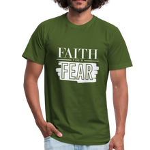 Load image into Gallery viewer, Faith Your Fear Unisex Jersey T-Shirt - olive
