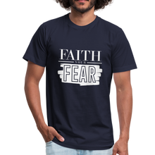 Load image into Gallery viewer, Faith Your Fear Unisex Jersey T-Shirt - navy
