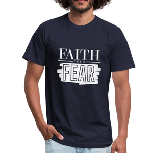 Faith Your Fear Unisex Jersey T-Shirt - navy