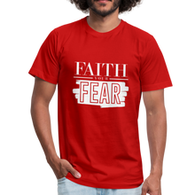 Load image into Gallery viewer, Faith Your Fear Unisex Jersey T-Shirt - red
