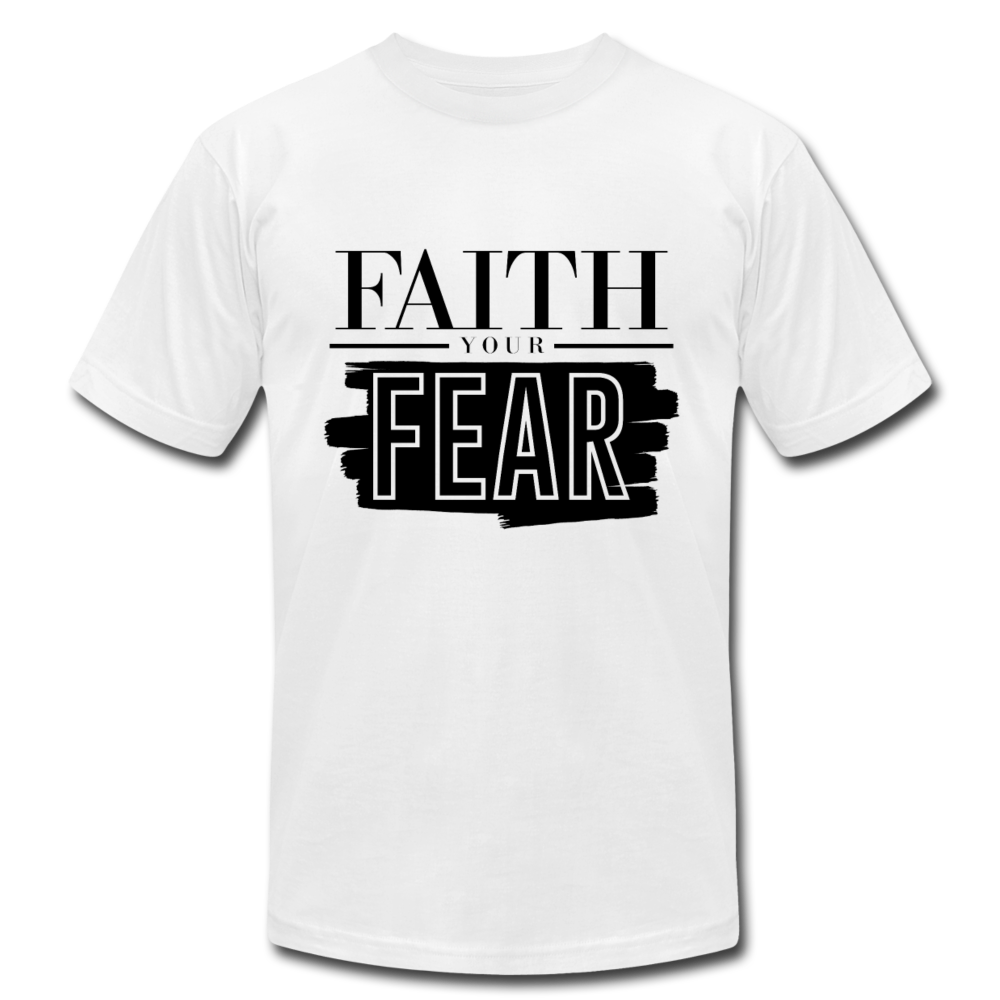 Faith Your Fear Unisex Jersey T-Shirt by Bella + Canvas - white