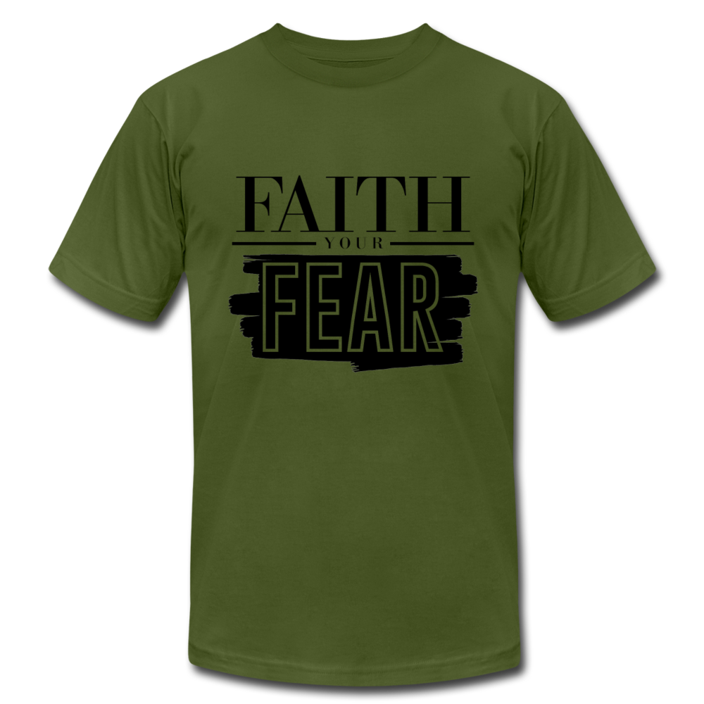 Faith Your Fear Unisex Jersey T-Shirt by Bella + Canvas - olive