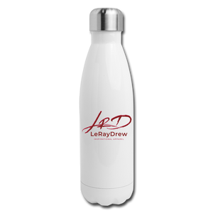 LeRayDrew Insulated Stainless Steel Water Bottle - white