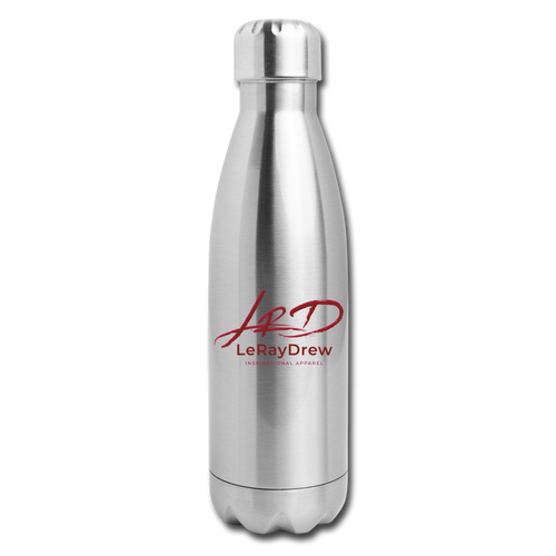 LeRayDrew Insulated Stainless Steel Water Bottle - silver