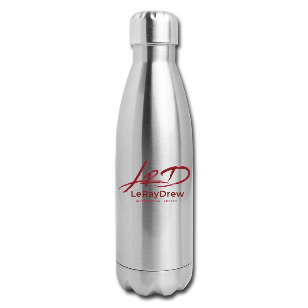 LeRayDrew Insulated Stainless Steel Water Bottle - silver